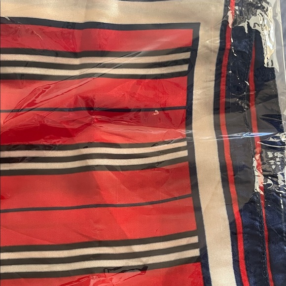 Nicole Vibrant Red Scarf with Striking Stripes - Picture 3 of 3